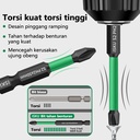 ISKU mata obeng set bolak balik 6pcs/mata obeng angin plus minus ph2 double screwdriver bits + -