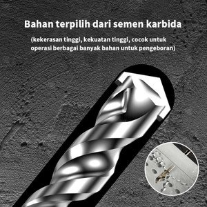 ISKU mata bor beton hss memutar bor mata bor baja tinggi 4mm - 12 mm