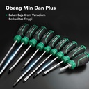 ISKU obeng set 9 pcs 75-200mm Minus screwdriver set tip magnetik