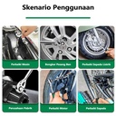 ISKU kunci shock sok socket set wrench 12pcs 1/4 inch ratchet 4-14mm