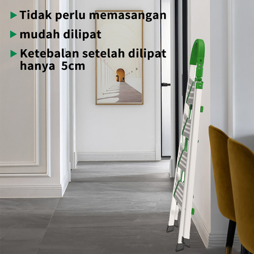 ISKU tangga lipat multifungsi rumah aluminium 3/4/5/6 step tangga