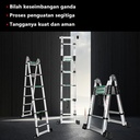 ISKU tangga lipat aluminium teleskopik/single telescopic ladder