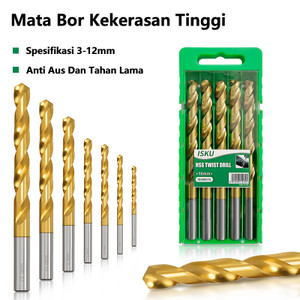 ISKU mata bor besi HSS drill bits set baja kecepatan tinggikompatibel