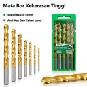 ISKU mata bor besi HSS drill bits set baja kecepatan tinggikompatibel