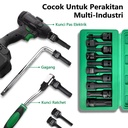 ISKU Mata Socket Impact Bits Set 10pcs Bahan Cr-Mo 1/2 Inch Driver-H