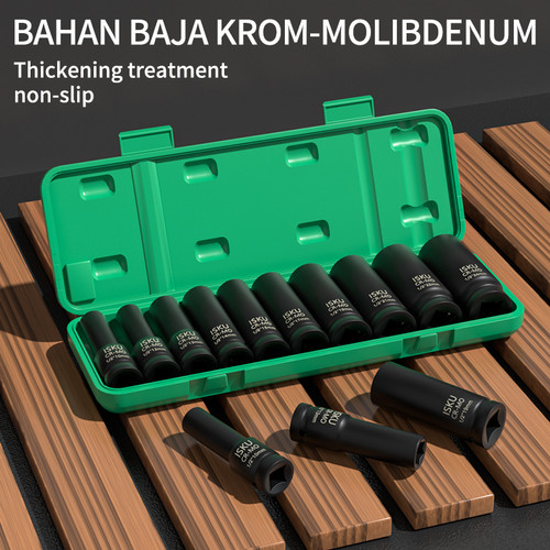 ISKU mata socket extention impact set 10pcs 1/2 inch mata sock set