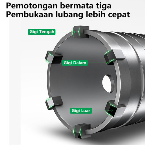 ISKU Mata Bor hole saw beton lubang tembok beton/hollow core saw beton/pelubang beton tembok pipa drill bit perkakas alat pertukangan 40mm+110mm