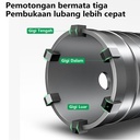 ISKU Mata Bor hole saw beton lubang tembok beton/hollow core saw beton/pelubang beton tembok pipa drill bit perkakas alat pertukangan 40mm+110mm