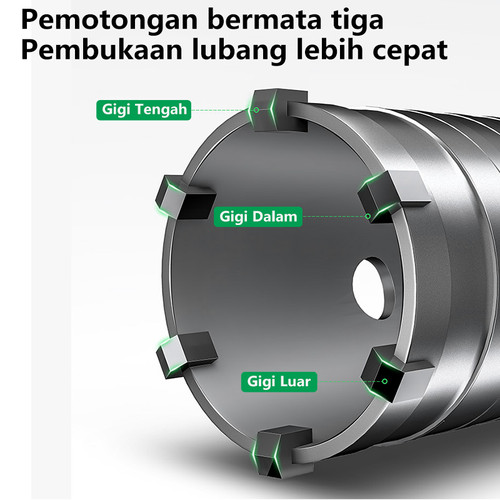 ISKU Mata Bor hole saw beton lubang tembok beton/hollow core saw beton/pelubang beton tembok pipa drill bit perkakas alat pertukangan 30mm+110mm