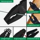 ISKU tang kombinasi 3 pcs set  tang kawat 8 inch tang lancip 6 inch Tang Potong 6 inch 55# steel+pvc handle/tang combination