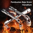 ISKU kunci shock sok l double wrench 17 mm 1/2 inch - dual end socket tool /allen key 2 way