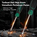 ISKU obeng plus 6*200 mm magnet /obeng set screwdriver sets perkakas/obeng super kuat chrome vanadium cocok untuk elektronik dan peralatan rumah tangga