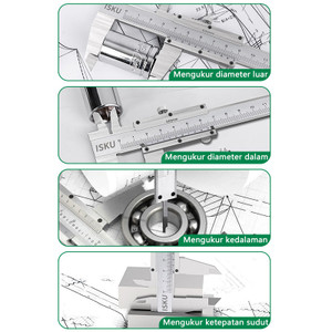 ISKU Jangka Sorong Stainless 15cm Vernier Caliper Micrometer 15