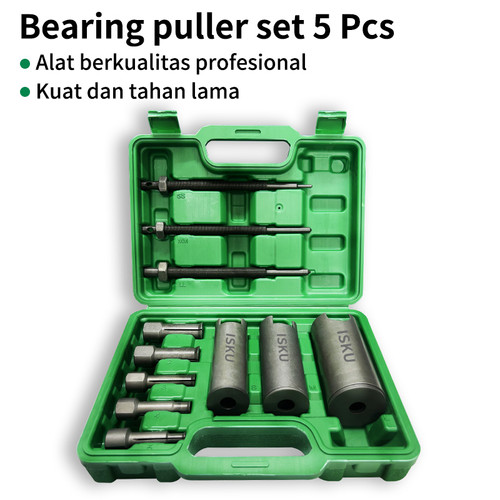 ISKU treker lepas bearing 5 pcs + extra selongsong besar -  bearing puller disassembler 5 pcs - treker bearing dalam bearing separator/alat melepas bearing roda dan cvt