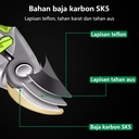 Isku Gunting Dahan Gunting Bonsai Gunting Taman Ranting Shears 8’’