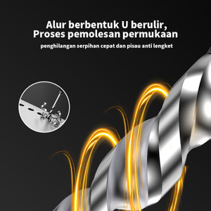 ISKU mata bor beton hss memutar bor mata bor baja tinggi 4mm - 12 mm