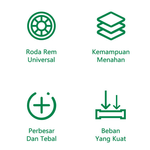 ISKU troli bengkel rak 3susun besi trolly trolley rak kerja perkakas B