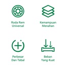 ISKU troli bengkel rak 3susun besi trolly trolley rak kerja perkakas B