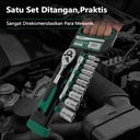 ISKU kunci shock sok socket set wrench 12pcs 1/4 inch ratchet 4-14mm