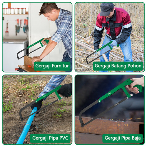 ISKU Gergaji Besi Pipa/Hacksaw Heavy Duty 8 10 12 inch Panjang