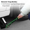 ISKU Kunci Pas Dongkrak Auto Repair Kunci Ratchet Wrench Mobil 340mm
