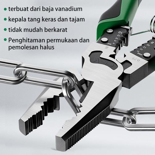 ISKU multifungsi wire cutters tang pemotong tang kawat lancip 9 inch