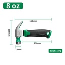 Isku Palu Kambing Claw Hammer 16oz 8 oz 45# Steel Claw Hammer bukaan
