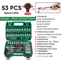 ISKU kunci shock set kunci sok 46pcs set socket (1/4 ") full set 53pcs