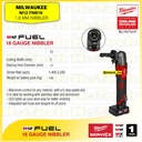MILWAUKEE | M12 FNB16 | M12 FUEL 16 Gauge Nibbler (Unit Only) | Power Tools