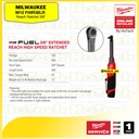 MILWAUKEE | M12 FHIR38LR Extended Reach High Speed Ratchet 3/8" | Power Tools With Length 363 MM