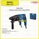 BOSCH Machine Rotary GBH 220 720 W / Rotary Hammer / Original Bosch with SDS Plus