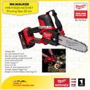 MILWAUKEE Saw Machine | Gergaji Mesin 200mm M18 FHS20 - 200mm/ 8" Hatchet Prunning Saw
