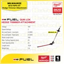 MILWAUKEE Quik-Lok Hedge Trimmer Attachment M18 FOPH-HTA | Pemangkas Pagar ( Unit Only)