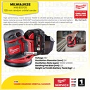 MILWAUKEE Random Orbital Sander M18 BOS125 125mm (unit only)  | Mesin Amplas 125mm M18 BOS125