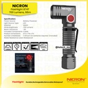 Nicron B74T  700 Lumen, Runtime 7 Jam, Jarak Cahaya 66 Meter | 90° Twist Pocket Flashlight