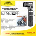 Nicron Twist 90 Degree  Flashlight | B71e 600 Lumens, Jarak Cahaya 126 meter, Runtime 3,5 jam