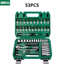 ISKU Kunci Shock Set Kunci Mata Sok 53 PCS Set Socket 1/4 " Full tools