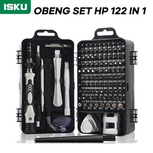 Isku Set Alat Obeng 115 in 1 Kepala Sekrup Yang Dapat Praktis Sebagian