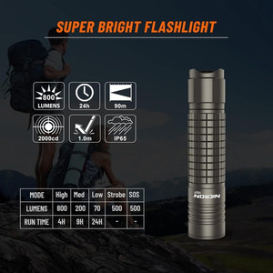 Nicron Flashlight 1000 Lumens Tactical LED with Focus Zoomable IP65 Waterproof | N8F High Brightness