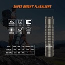 Nicron Flashlight 1000 Lumens Tactical LED with Focus Zoomable IP65 Waterproof | N8F High Brightness