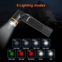 NICRON SenterTwist 90 Derajat  B70 1200 Lumens, Runtime 100h Jarak 178 Meter