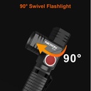 Nicron B74T  700 Lumen, Runtime 7 Jam, Jarak Cahaya 66 Meter | 90° Twist Pocket Flashlight