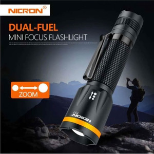 Nicron Senter Water Resistant IPX4 |Flashlight Focus F51 Tingkat Cahaya 600 Lumens, Runtime Battery 6 jam, Jarak Cahaya 123 meter