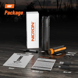 Nicron Flashlight 1000 Lumens Tactical LED with Focus Zoomable IP65 Waterproof | N8F High Brightness