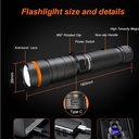 NICRON SenterTwist 90 Derajat  B70 1200 Lumens, Runtime 100h Jarak 178 Meter