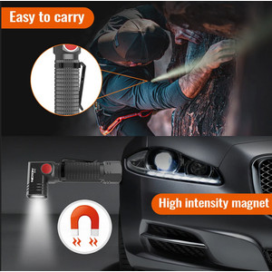 Nicron B74T  700 Lumen, Runtime 7 Jam, Jarak Cahaya 66 Meter | 90° Twist Pocket Flashlight