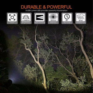 Nicron Senter Water Resistant IPX4 |Flashlight Focus F51 Tingkat Cahaya 600 Lumens, Runtime Battery 6 jam, Jarak Cahaya 123 meter