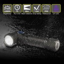 Nicron Flashlight B74UV Rechargeable 90 Degree 700 Lumen 395nm Ultraviolet Waterproof IP65