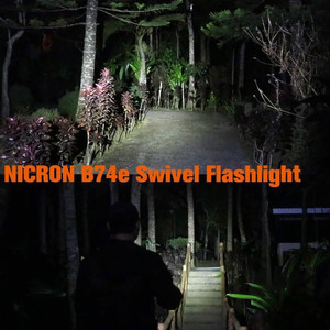 Nicron Twist 90 Degree  Flashlight | B71e 600 Lumens, Jarak Cahaya 126 meter, Runtime 3,5 jam