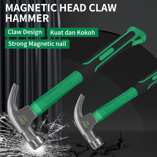 Isku Palu Kambing Claw Hammer 16oz 8 oz 45# Steel Claw Hammer bukaan